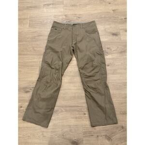 Kuhl Revolvr Pants Mens 33x30 Tan Beige Vintage Patina Dye Stretch Hiking Gorp